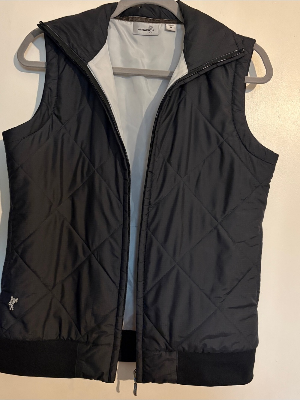 Ashworth Black and Gray Quilted Vest